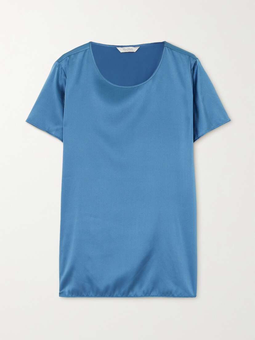 Max Mara Leisure Cortona Silk-blend Satin T-shirt