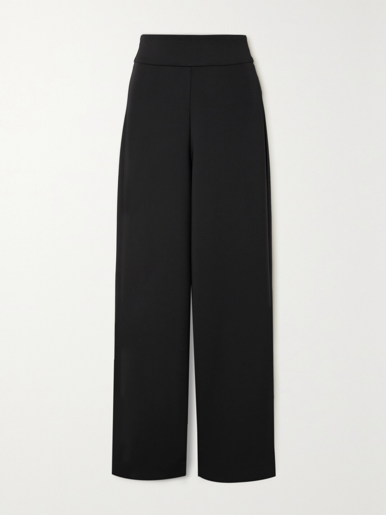 Max Mara Leisure Levante Stretch-jersey Wide-leg Pants - Black
