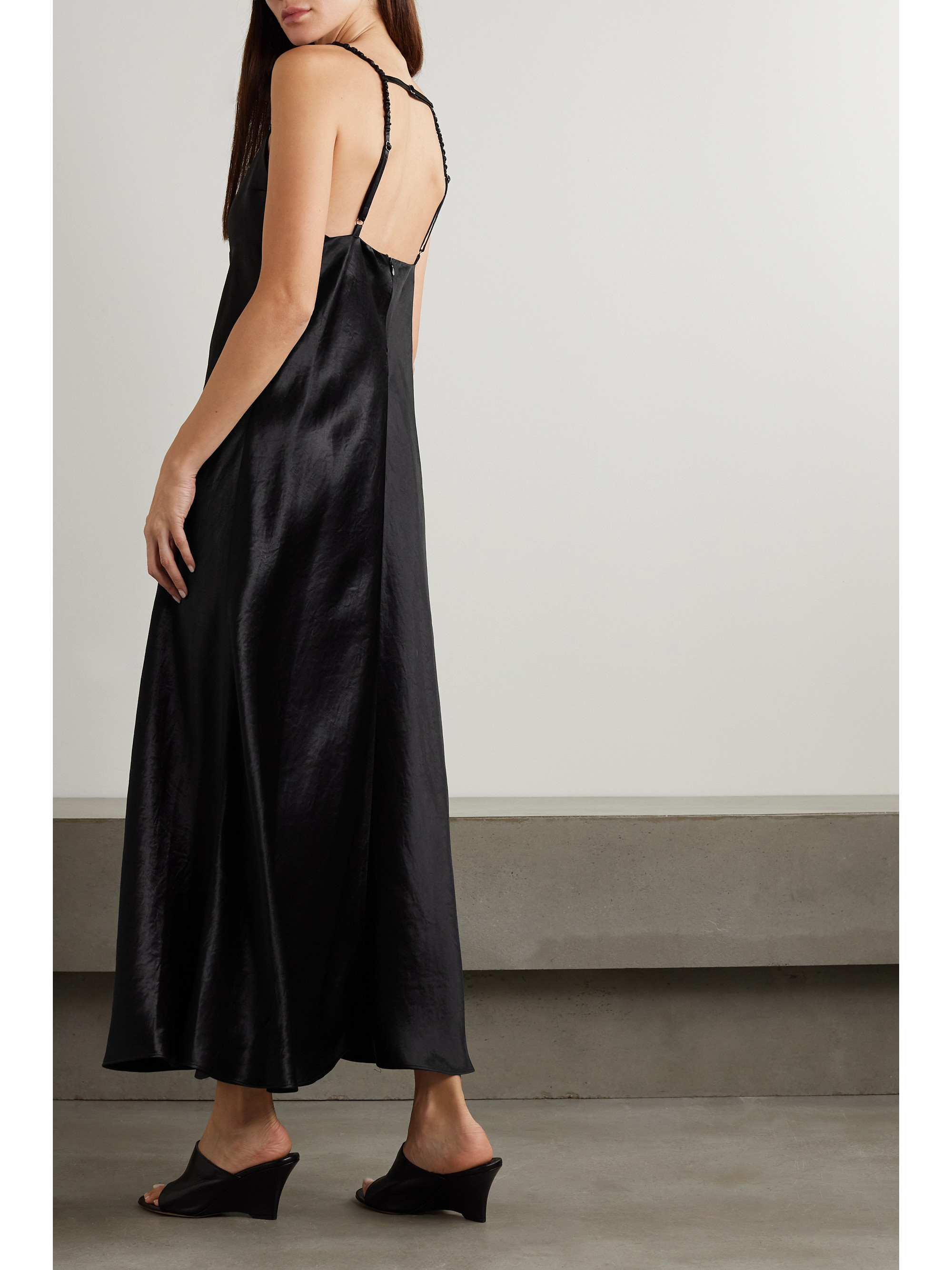 Max Mara Leisure Baden crinkled-satin maxi dress thumbnail