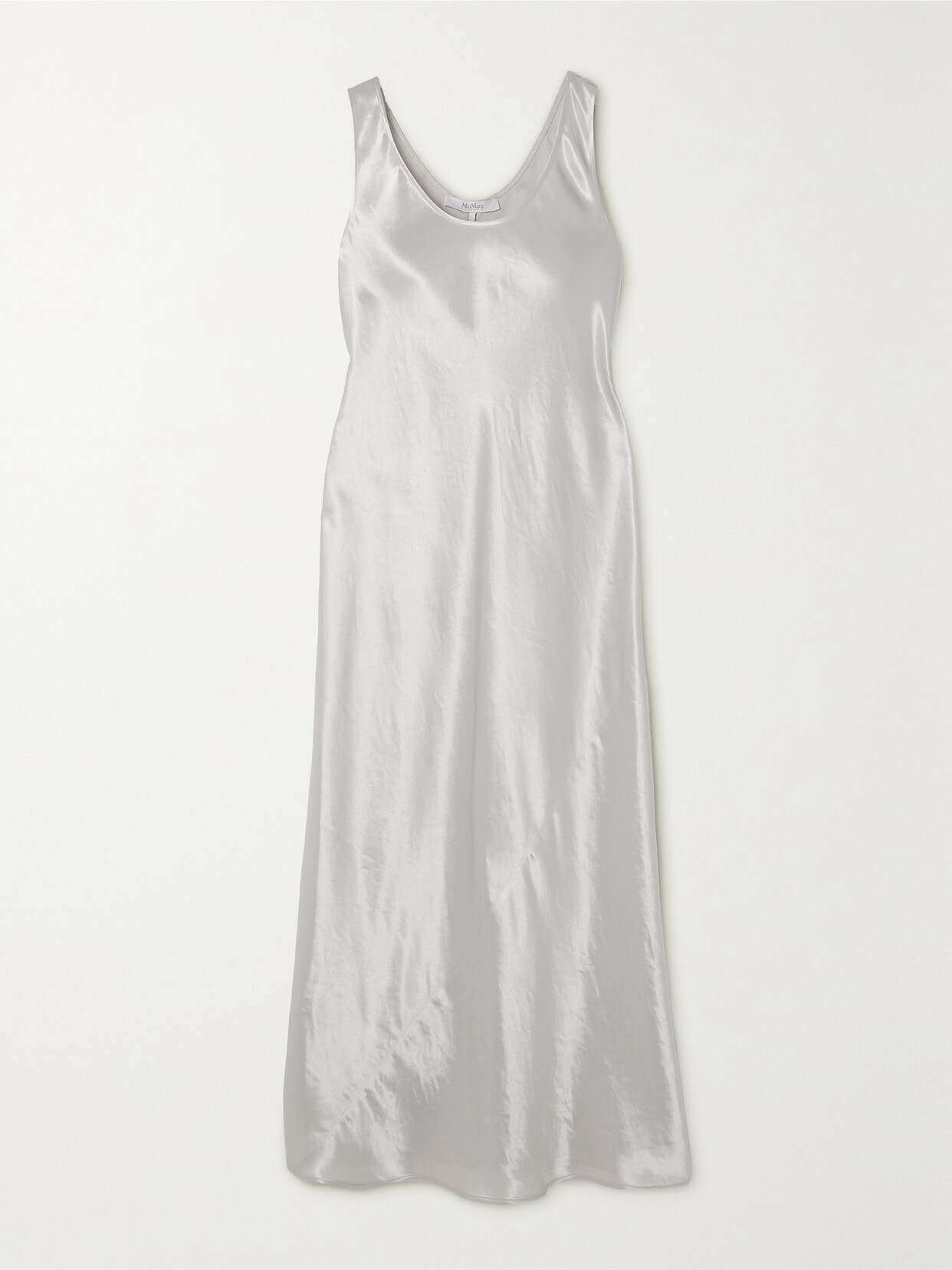 Max Mara Leisure Talete Satin Midi Dress In Gray