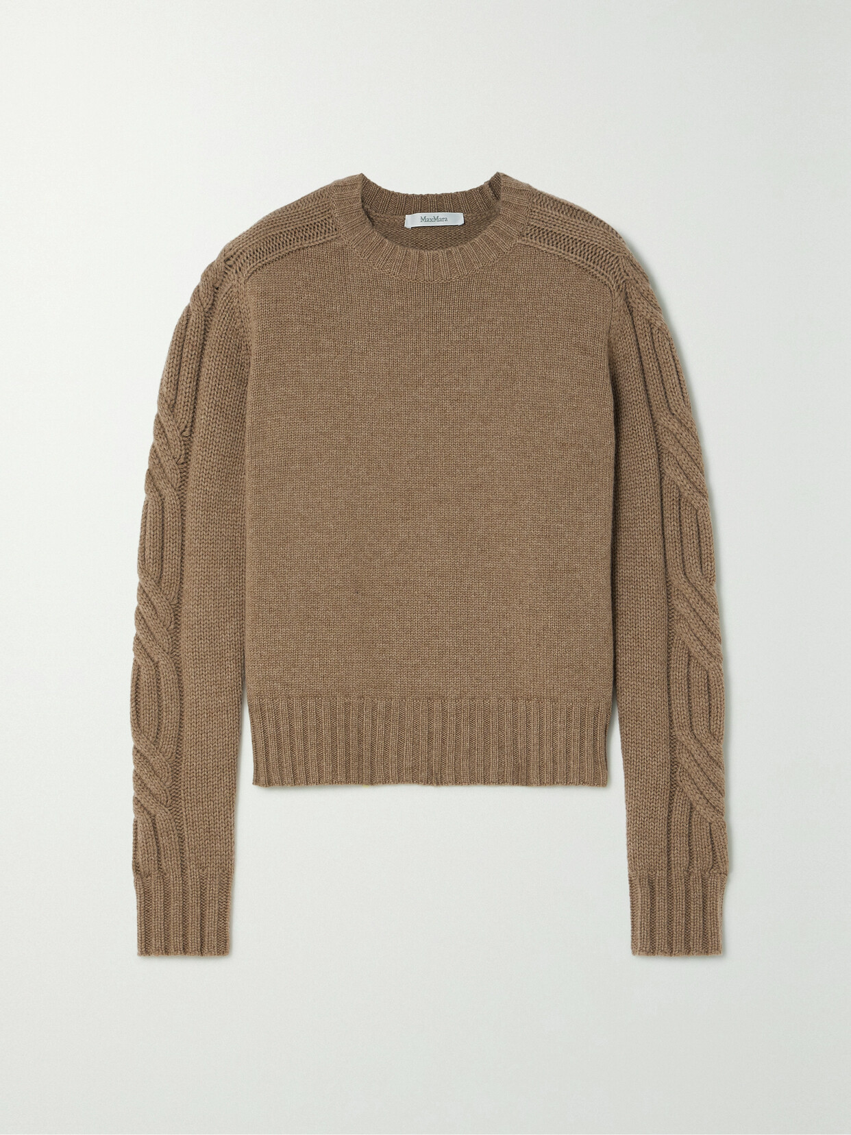 Max Mara Berlina Cable-knit Cashmere Sweater - Neutrals