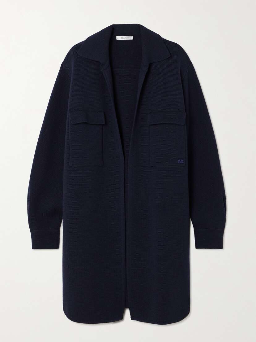 Max Mara Bu Waffle-knit Wool Cardigan