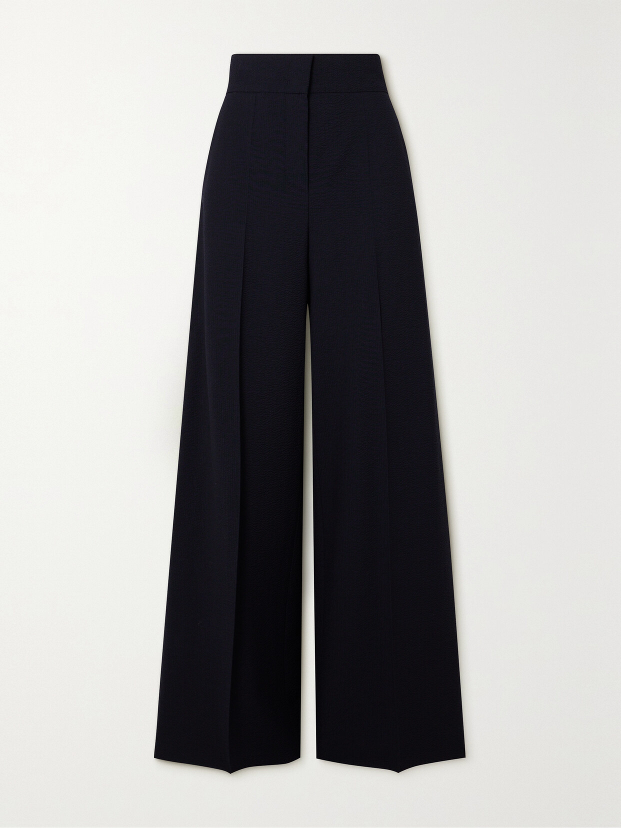 Max Mara Cervo High-rise Wide-leg Crepe Pants In Blue