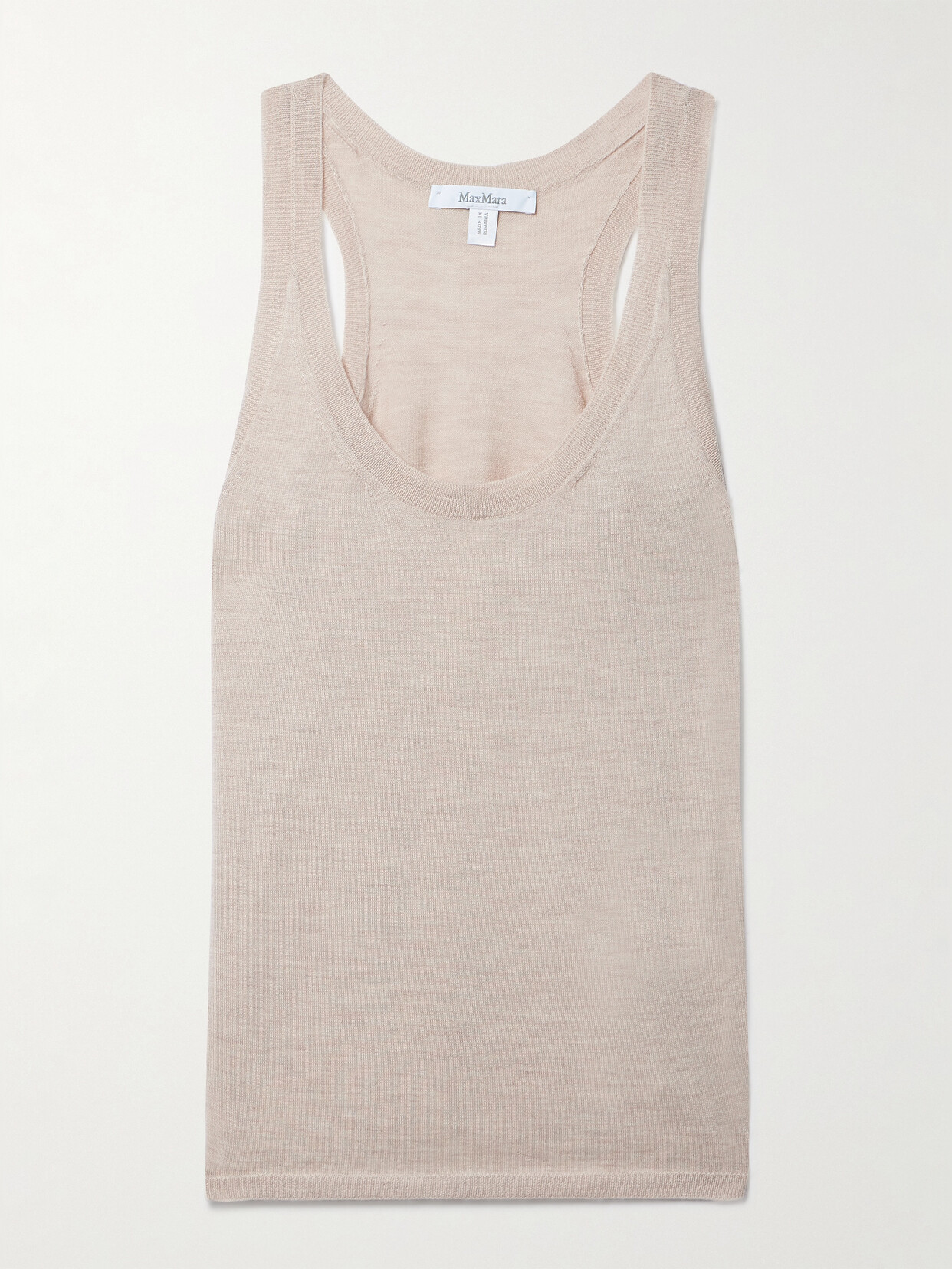 Max Mara Abbono Cashmere Tank In Neutrals