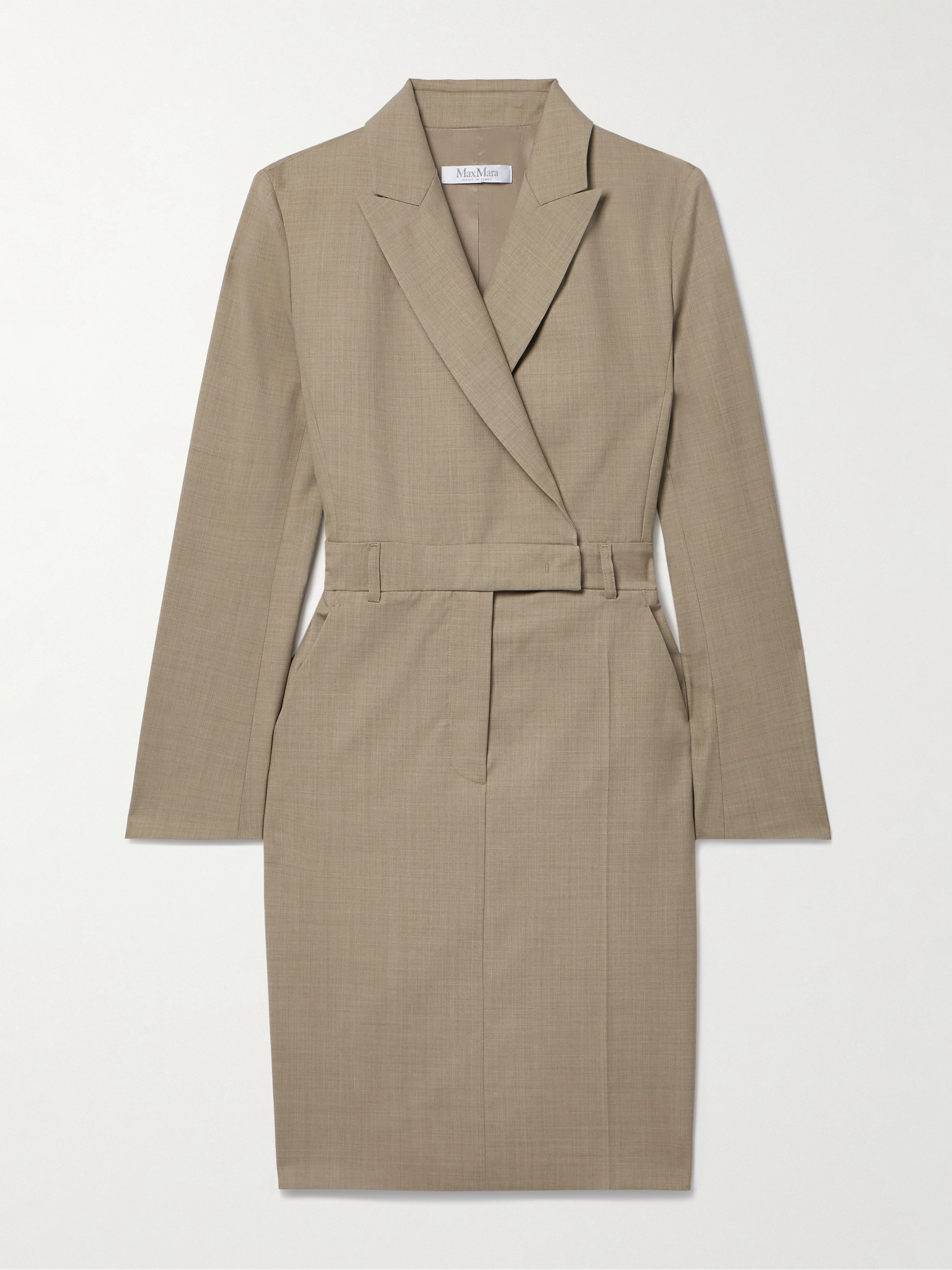 Max Mara Odessa wrap-effect wool dress