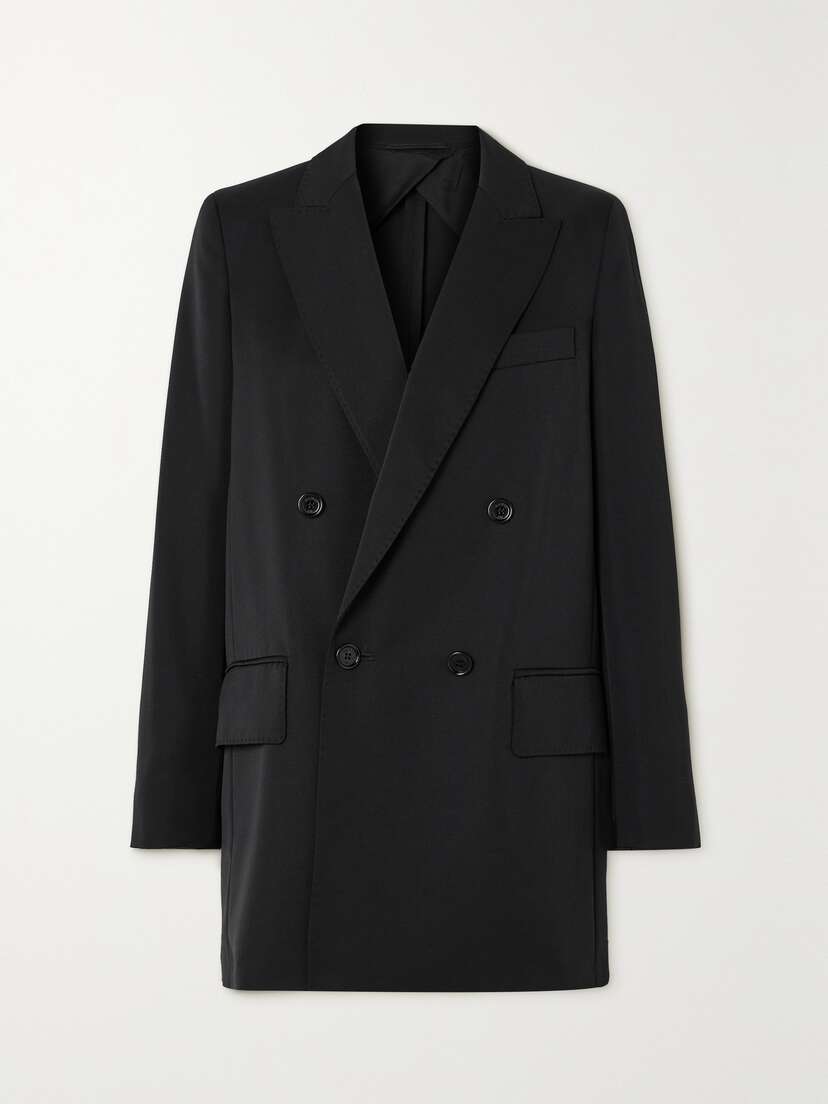 Max Mara Levico Double-breasted Wool And Mohair-blend Twill Blazer