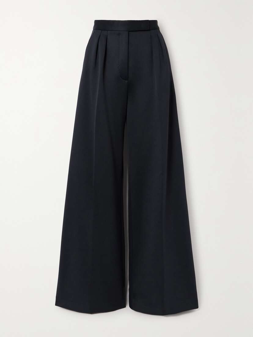 Max Mara Zinnia Pleated Jersey Wide-leg Pants