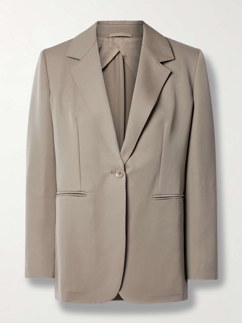 Max Mara Wool And Mohair-blend Twill Blazer