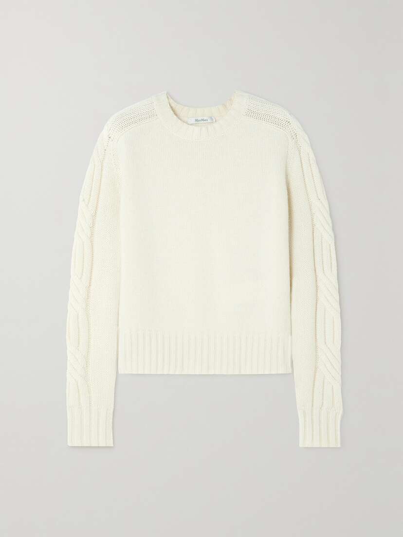Max Mara Berlina Cable-knit Cashmere Sweater