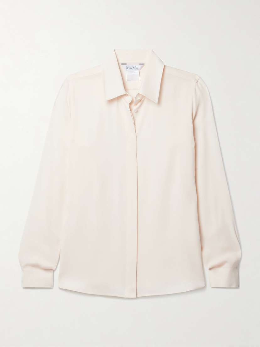 Max Mara Filmato Silk Crepe De Chine Blouse