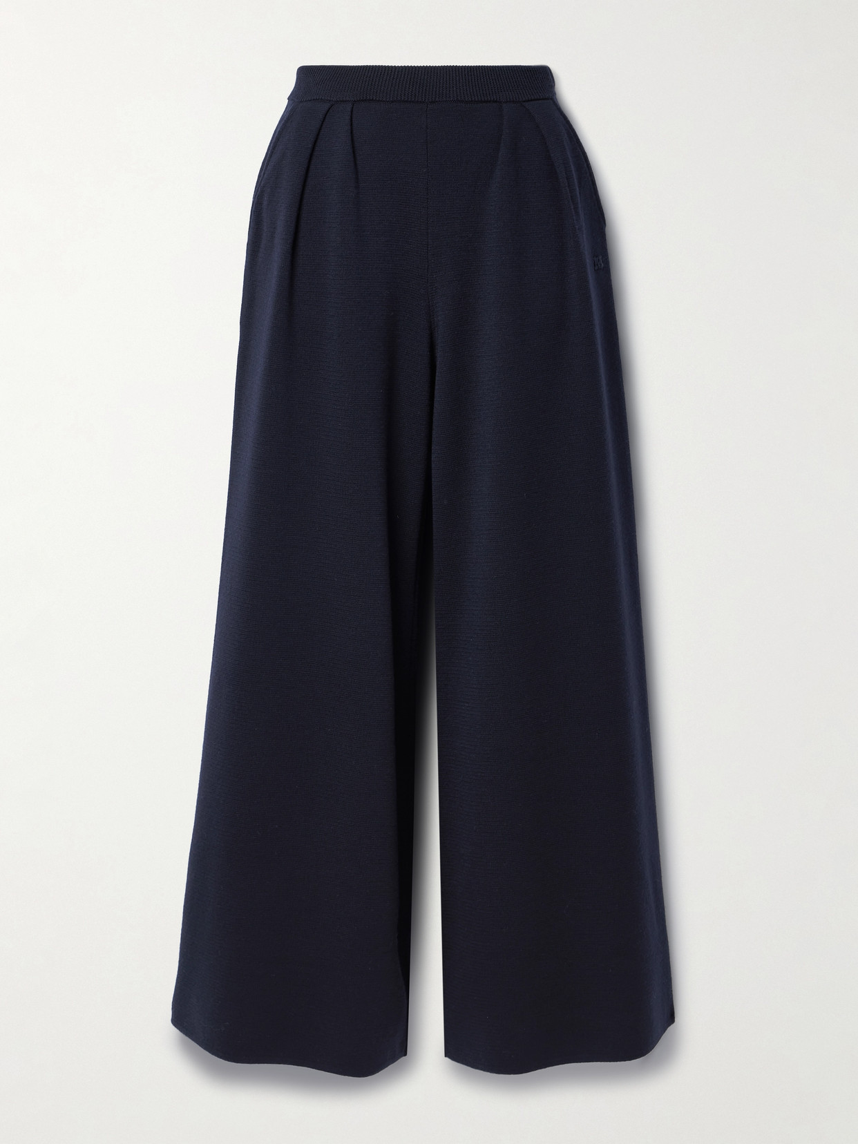 Max Mara Cervo Wide-leg Wool Trousers In Ultramarin