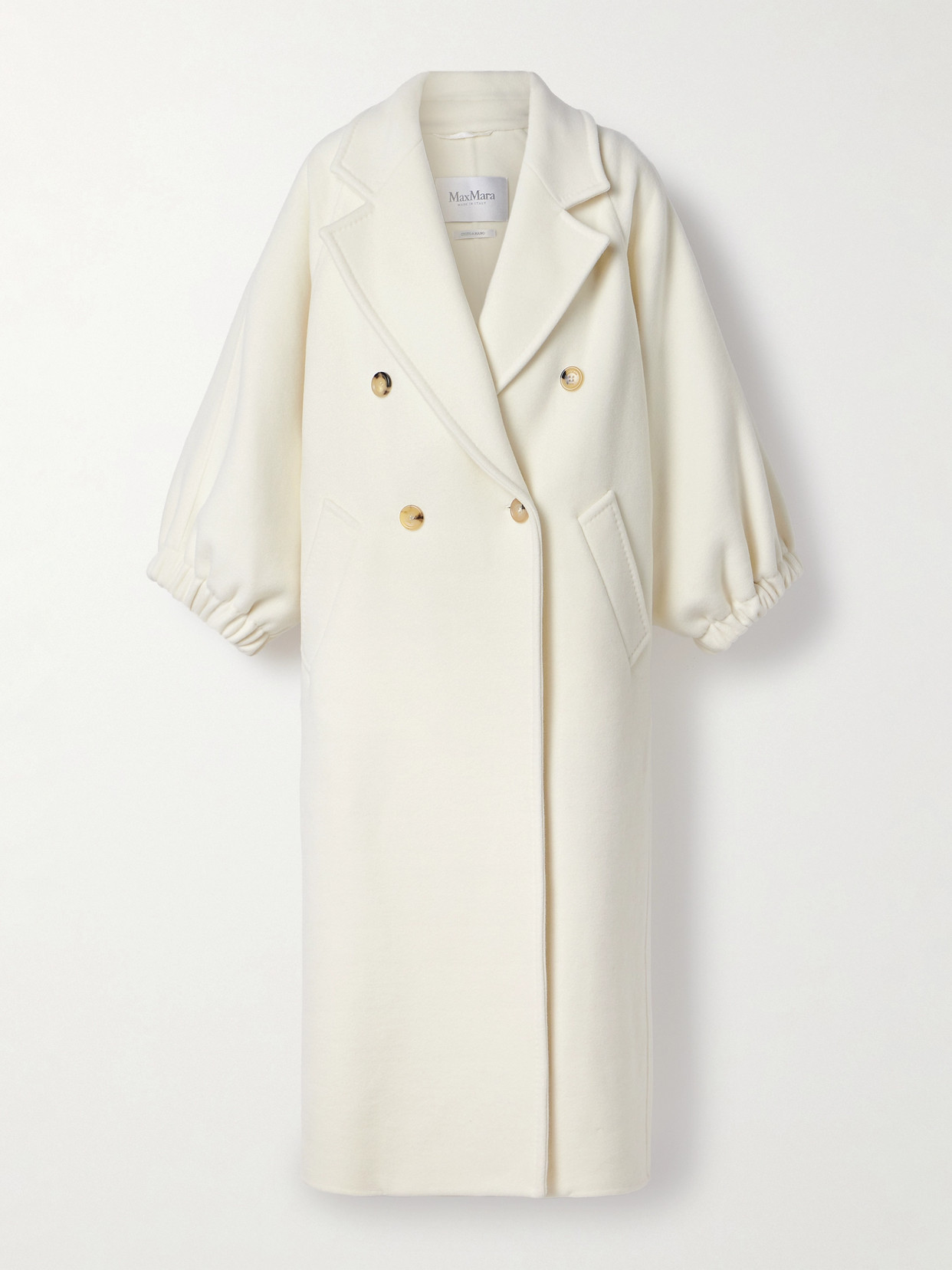 Max Mara - Zaffo Double-breasted Cashmere Coat - White