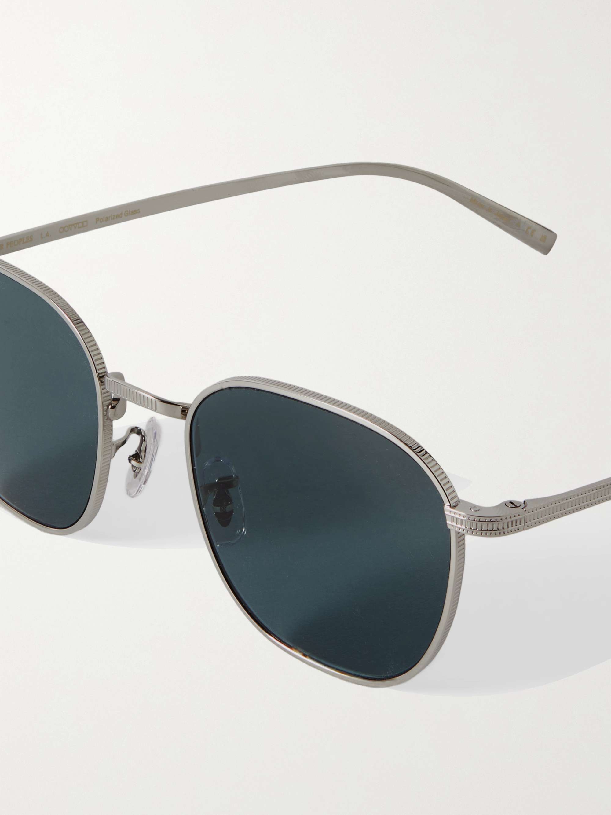 Rynn round-frame silver-tone sunglasses