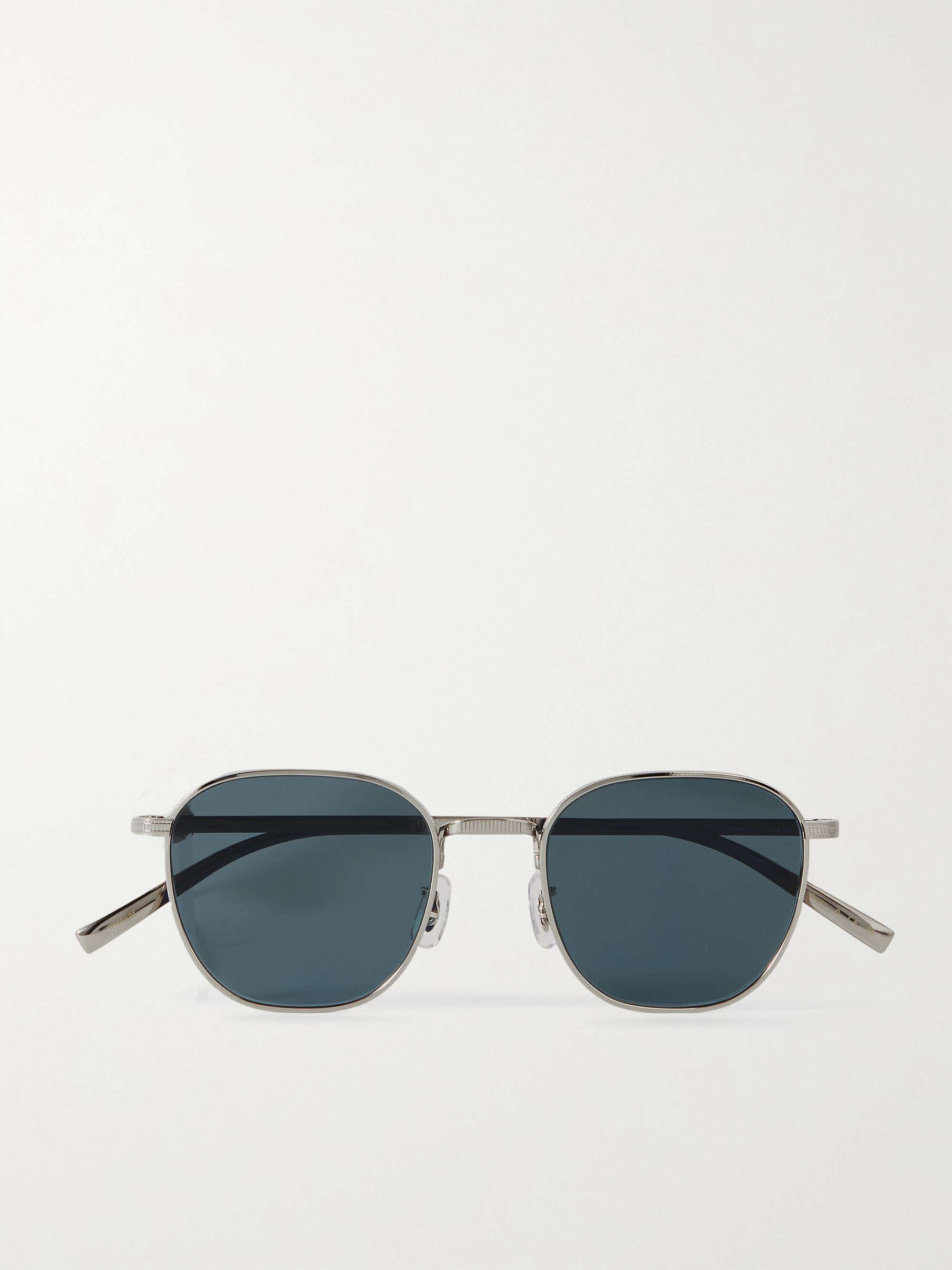 Rynn round-frame silver-tone sunglasses