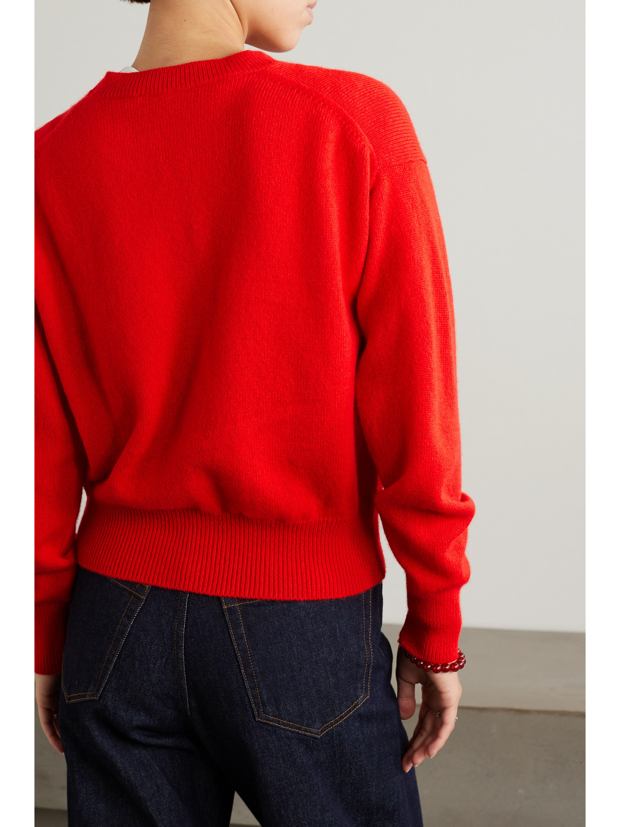 Shop And-daughter + Net Sustain Ada Wool Cardigan In Red