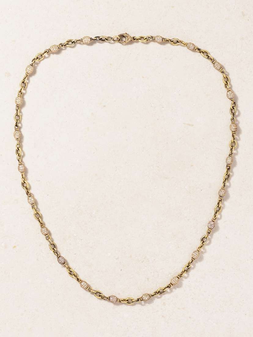 Sylva & Cie 18-karat Gold Diamond Necklace