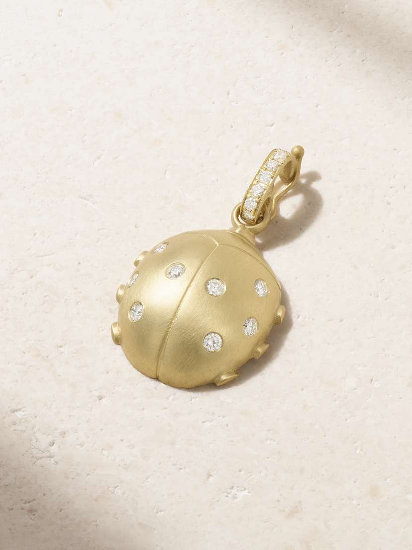 Jenna Blake Lady Bug 18-karat Diamond Pendant