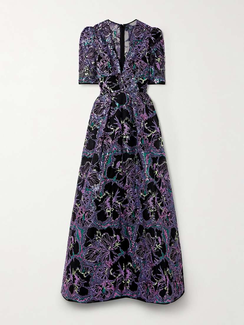 Elie Saab Embellished Tulle Gown