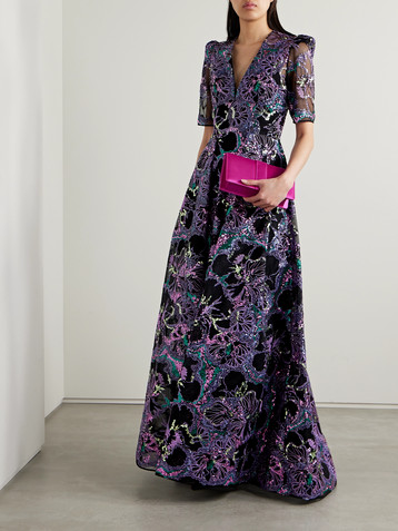 Elie Saab Embellished tulle gown