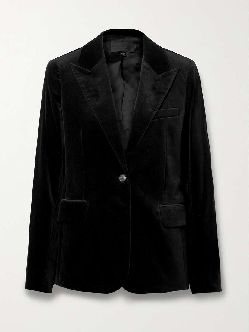 Nili Lotan Marshal Cotton-blend Velvet Blazer