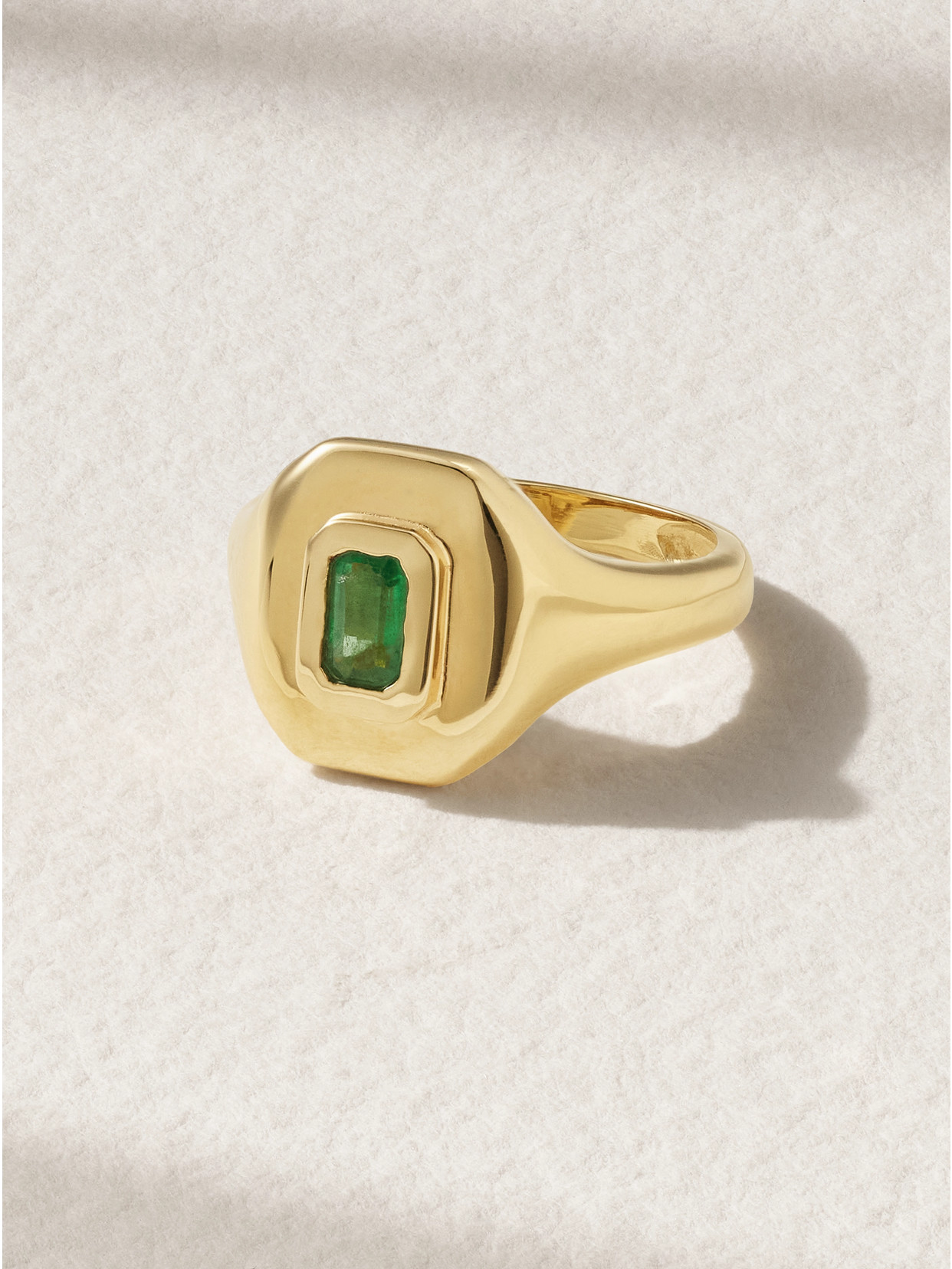 SHAY - 18-karat Gold Emerald Pinky Ring - Green