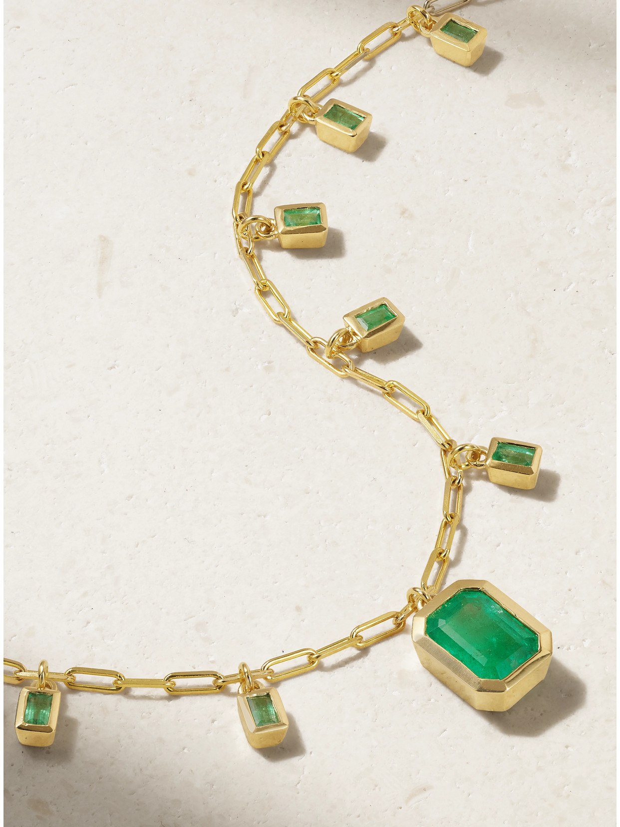 Shop Shay 18-karat Emerald Choker In Green