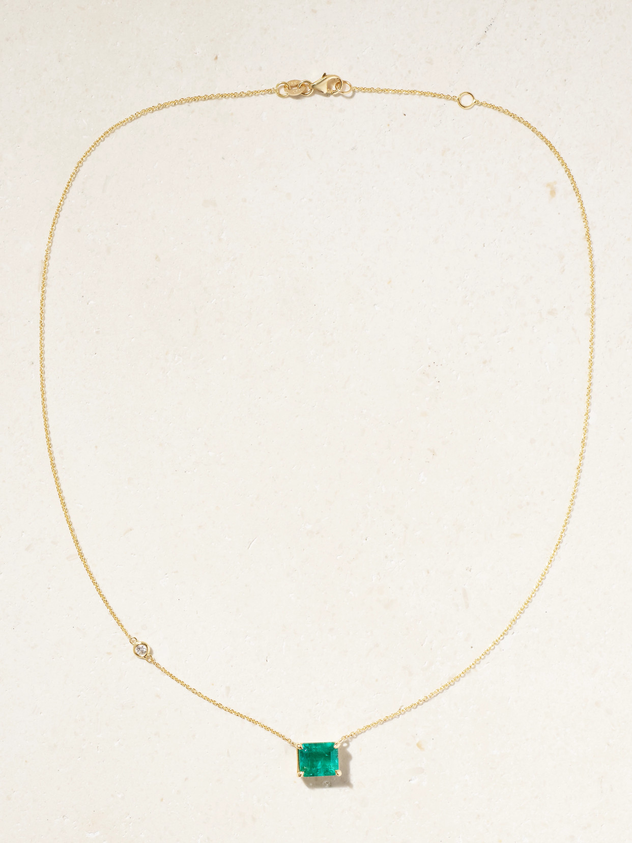 Shay 18-karat Gold, Emerald And Diamond Necklace