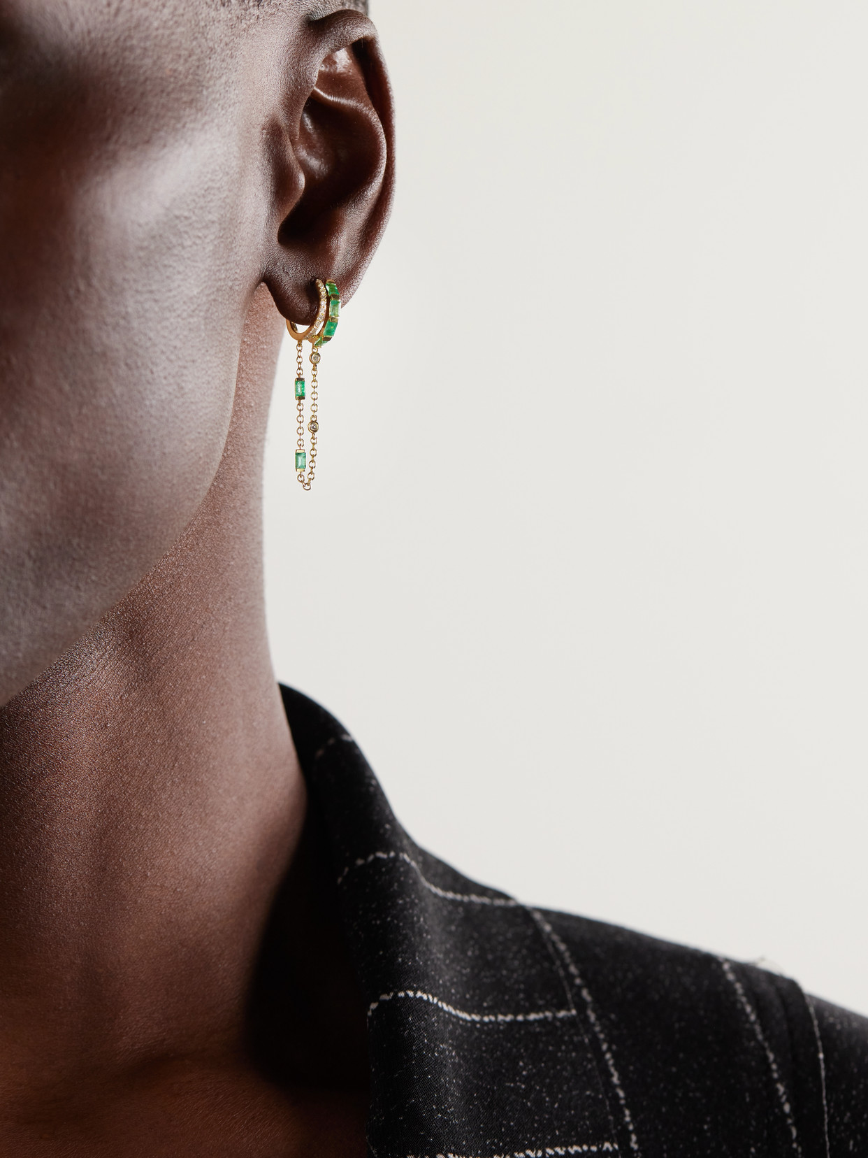 Shay 18-karat Gold, Emerald And Diamond Earrings In Green