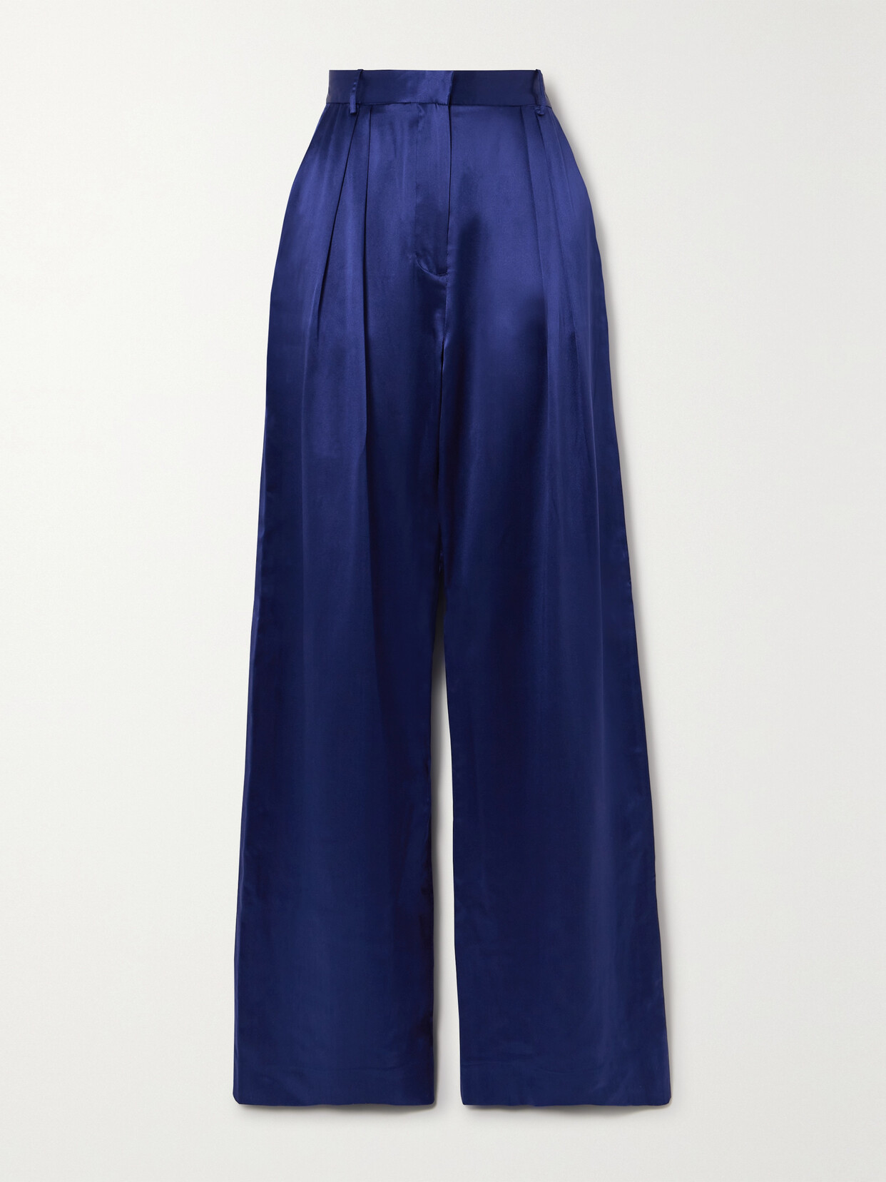 Michael Lo Sordo Boy Silk Wide-leg Pants In Blue