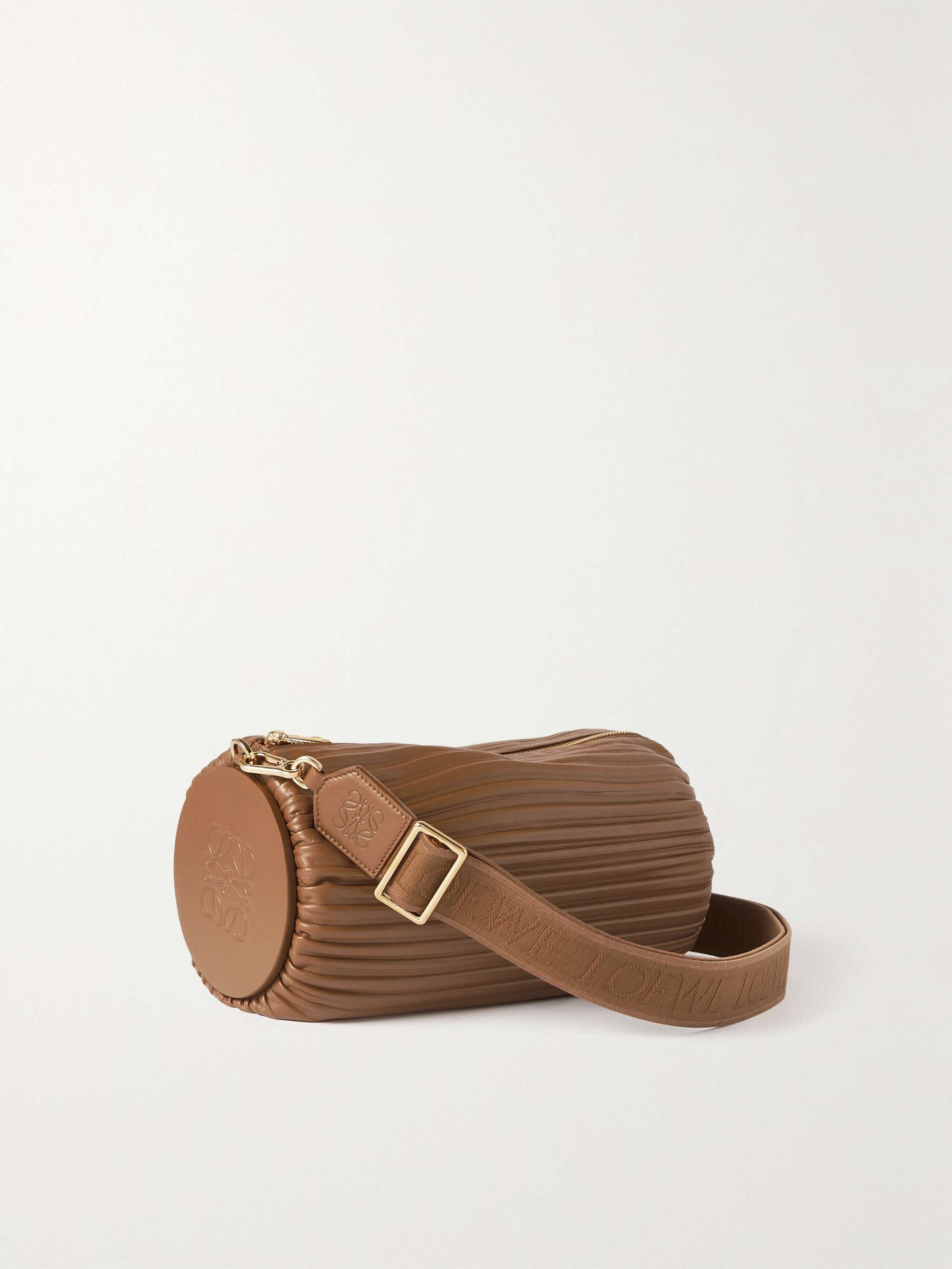 LOEWE Bracelet large pleated leather shoulder bag | NET-A-PORTER