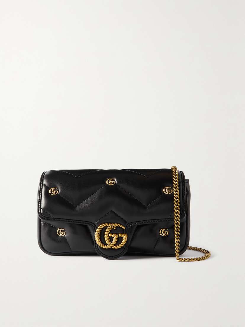 Gucci Gg Marmont 2.0 Mini Embellished Matelassé Leather Shoulder Bag