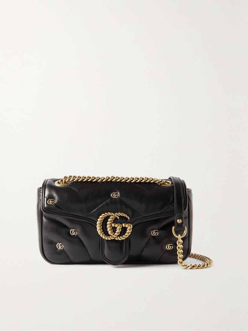 Gucci Gg Marmont 2.0 Embellished Matelassé Leather Shoulder Bag