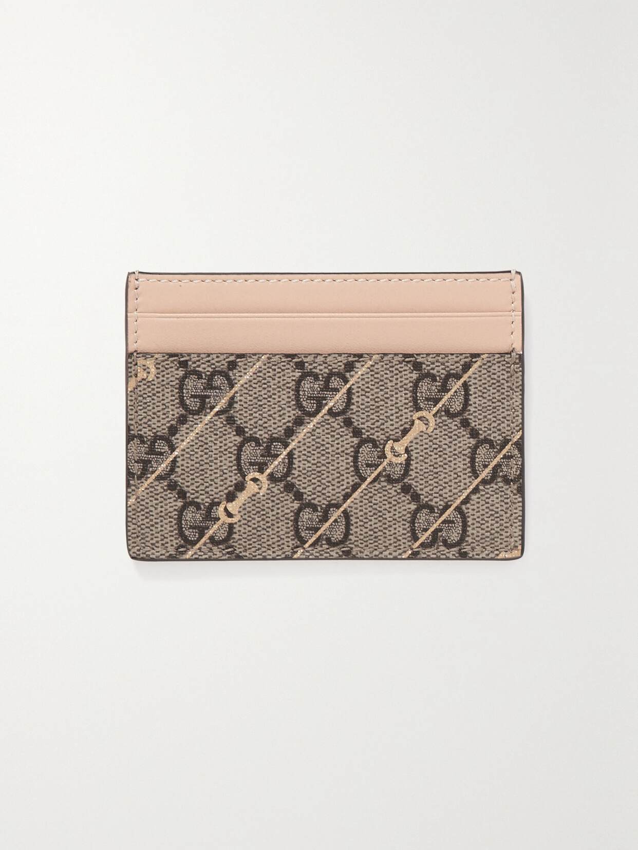 Gucci Horsebit 1955 Leather-trimmed Printed Coated-canvas Cardholder