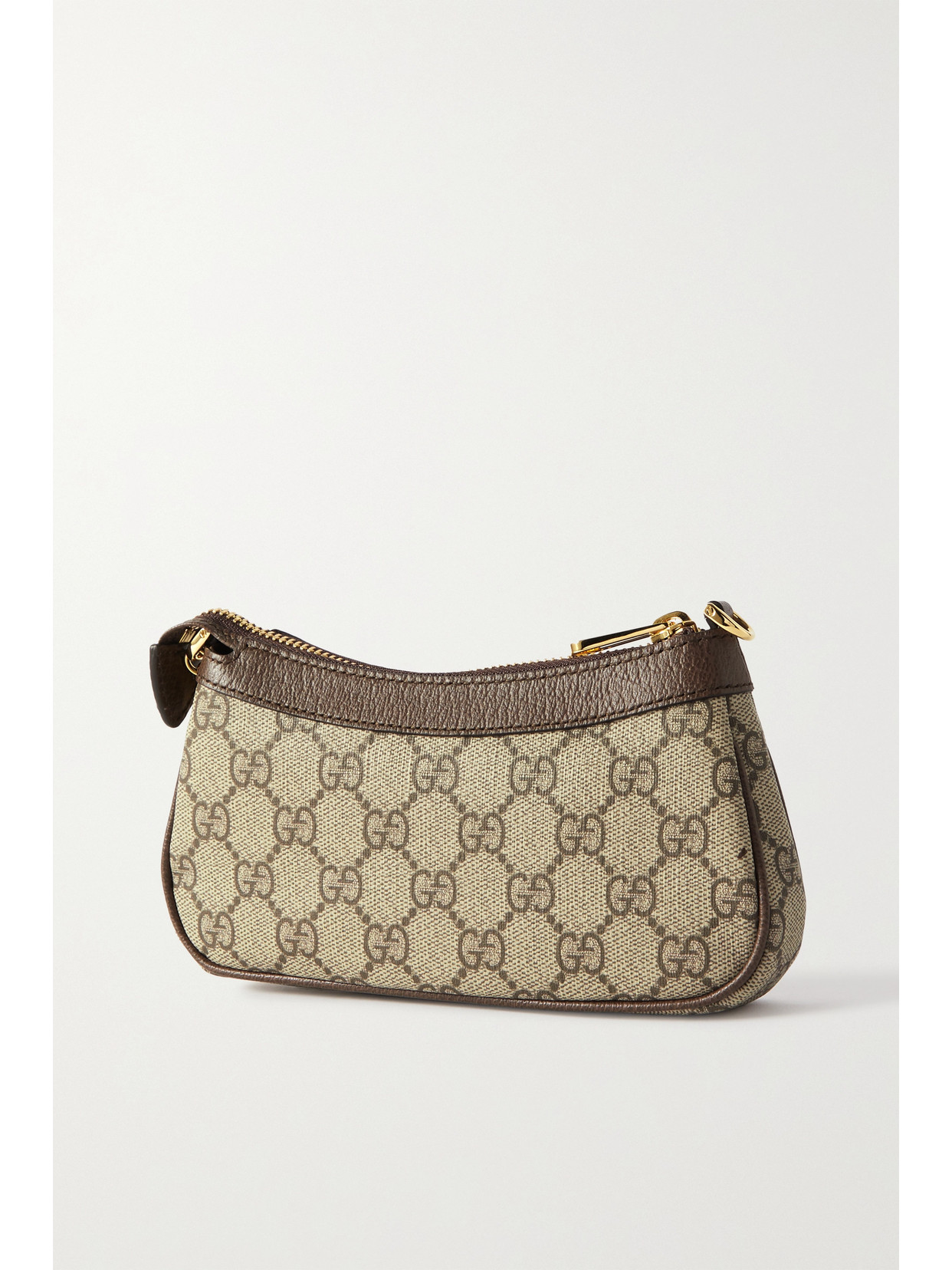 Ophidia Mini Textured Leather-Trimmed Printed Coated-Canvas Shoulder Bag