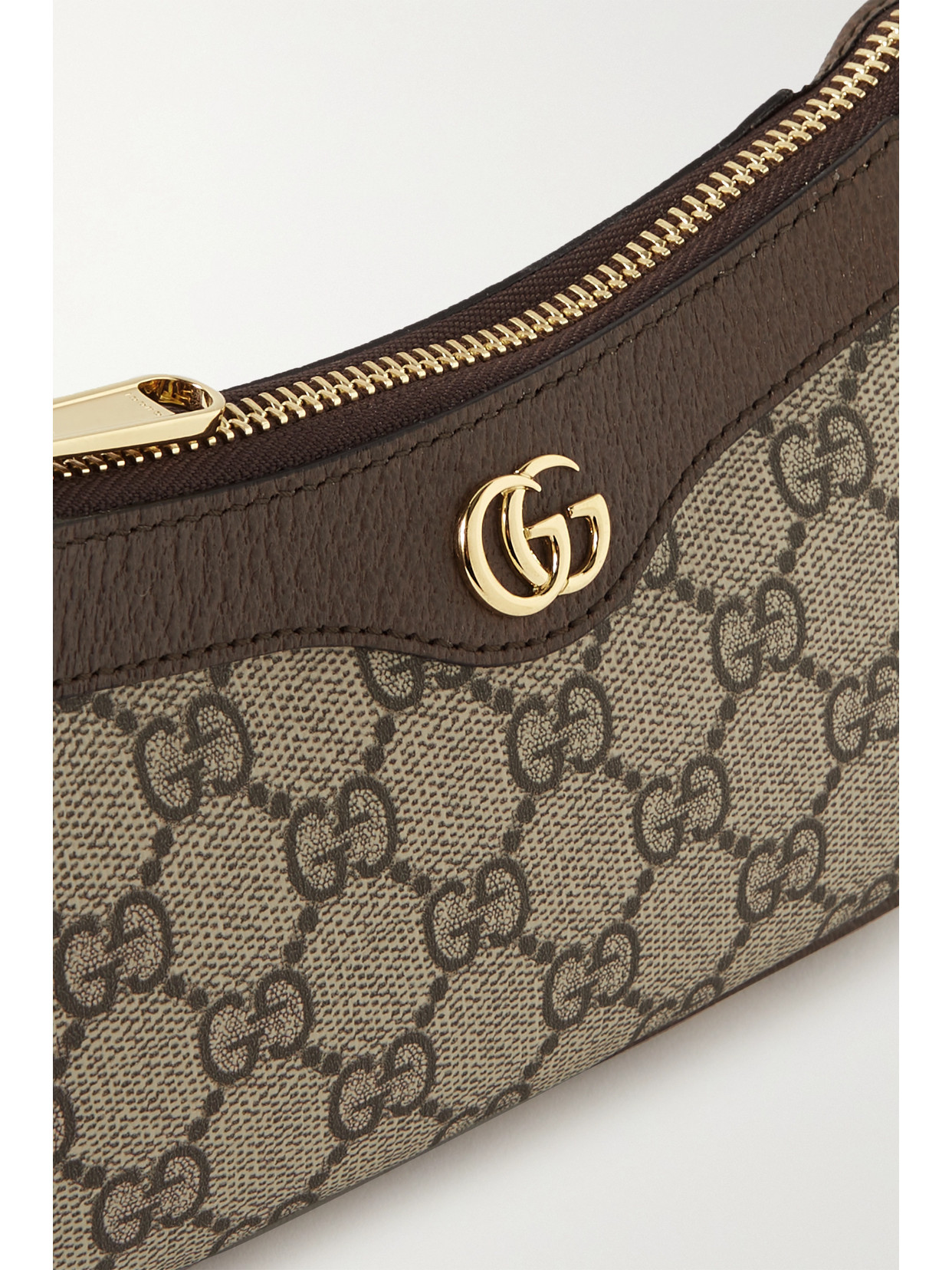 Ophidia Mini Textured Leather-Trimmed Printed Coated-Canvas Shoulder Bag