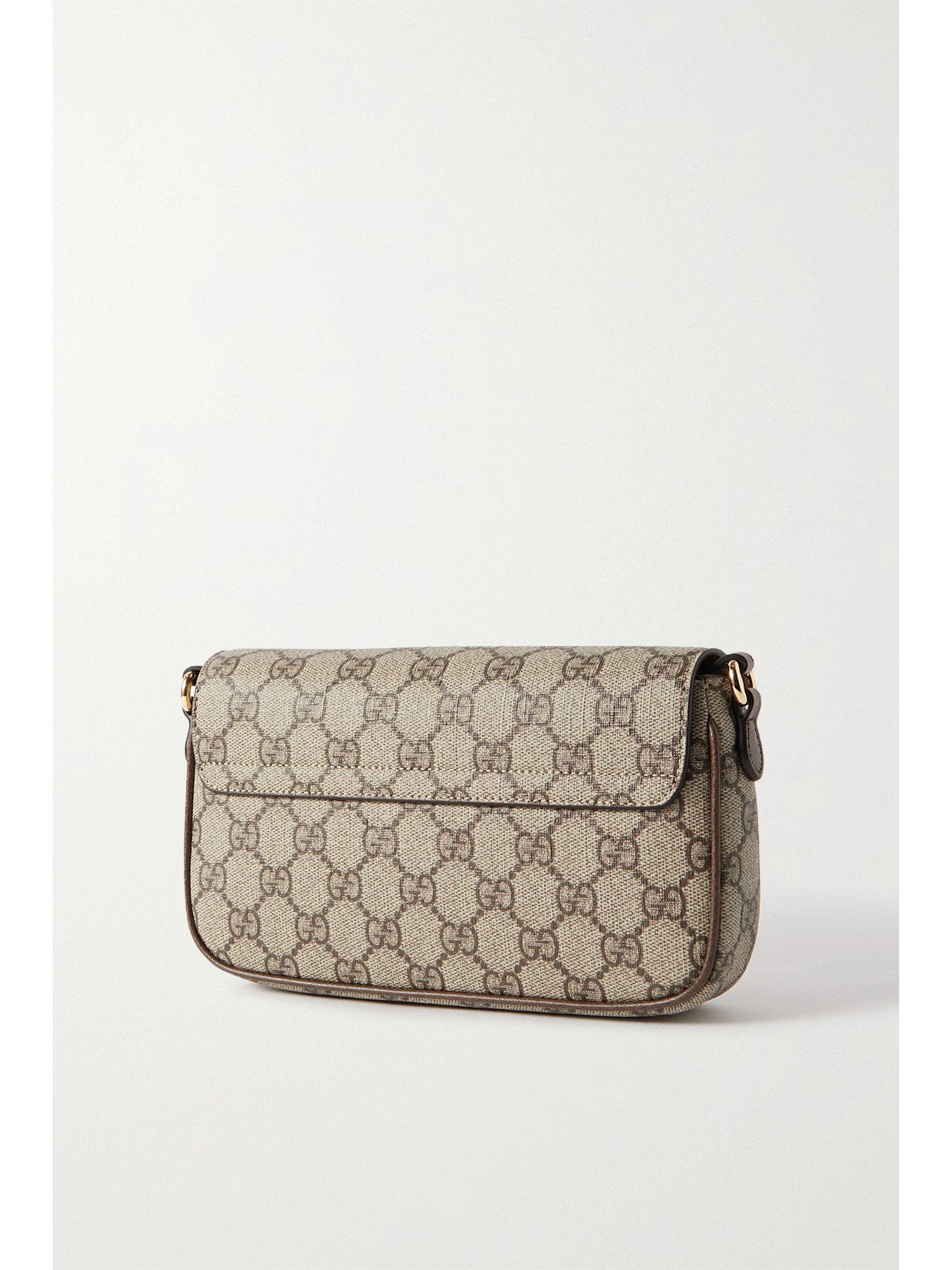 Ophidia Leather-Trimmed Printed Coated-Canvas Shoulder Bag