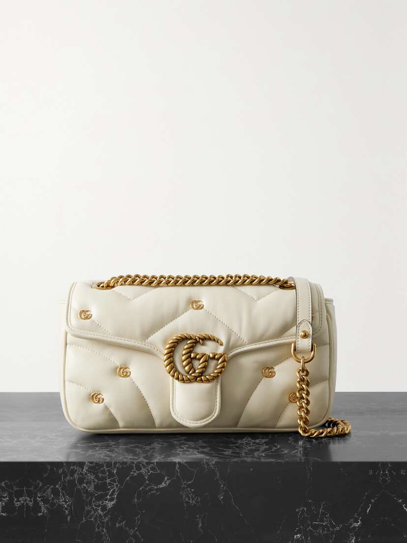 Gucci Gg Marmont 2.0 Embellished Matelassé Leather Shoulder Bag