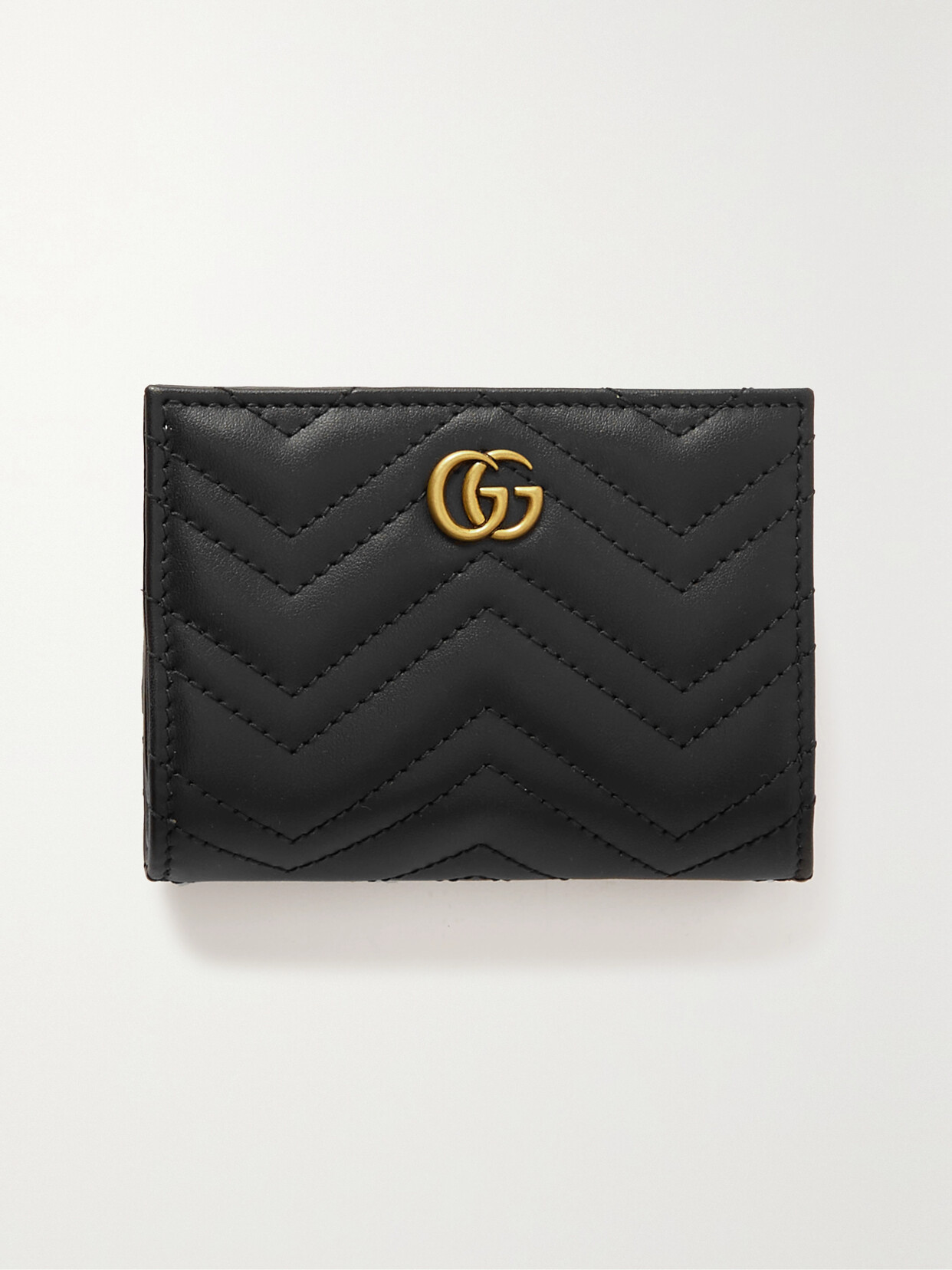 Gucci Gg Marmont 2.0 Embellished Matelassé Leather Wallet In Metallic