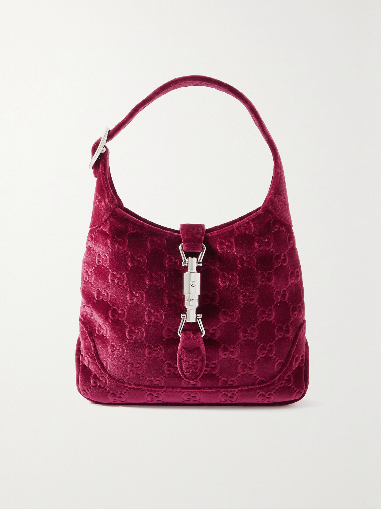 Gucci Jackie 1961 Velvet-jacquard Shoulder Bag