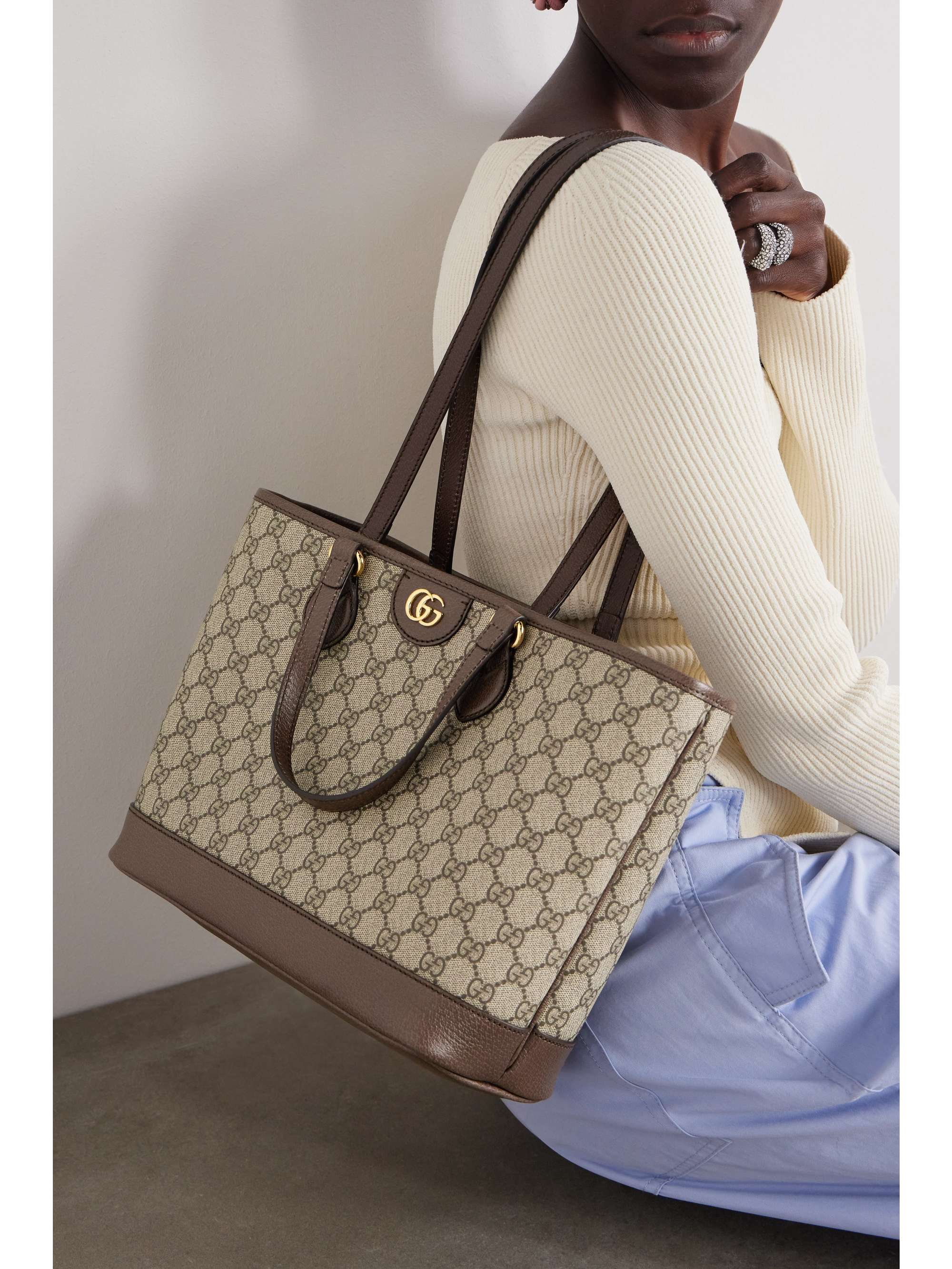 Ophidia GG Medium Tote in Brown - Gucci