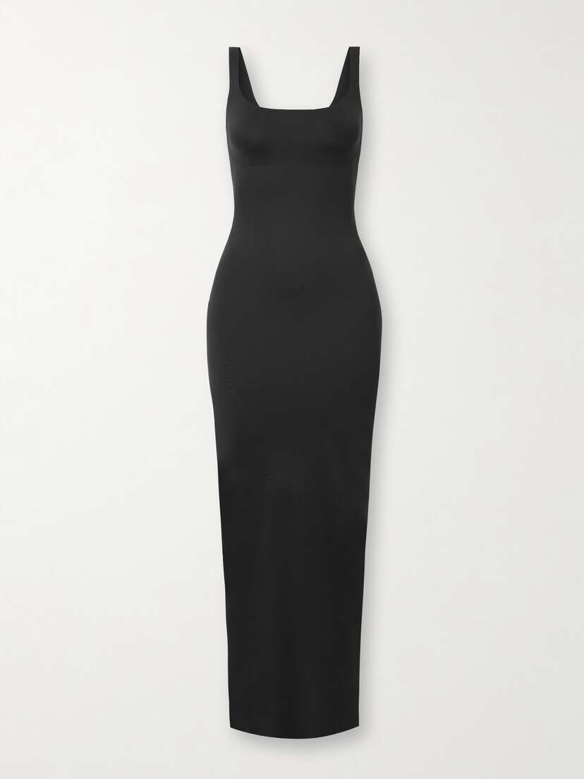 Skims Tank Long Slip Dress - Onyx