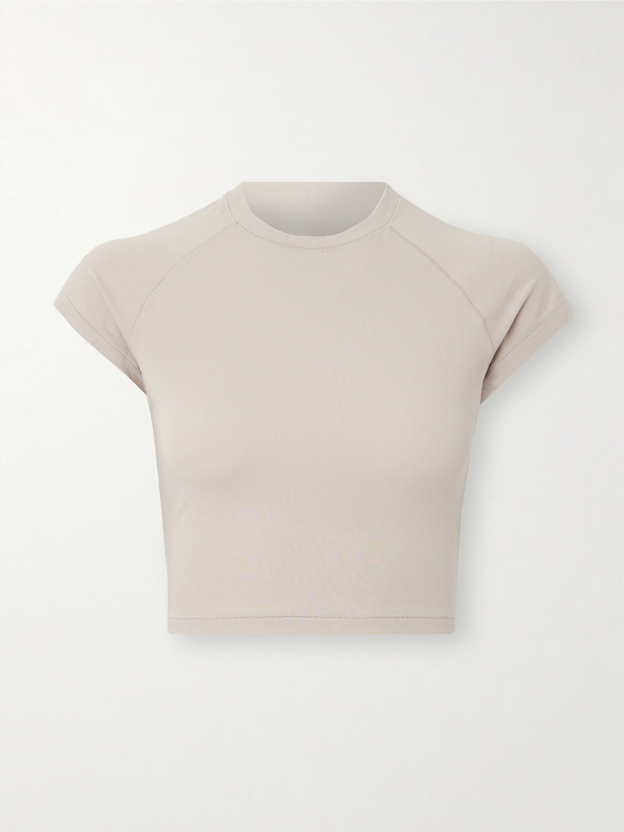Skims Raglan Crop T-shirt In Gray