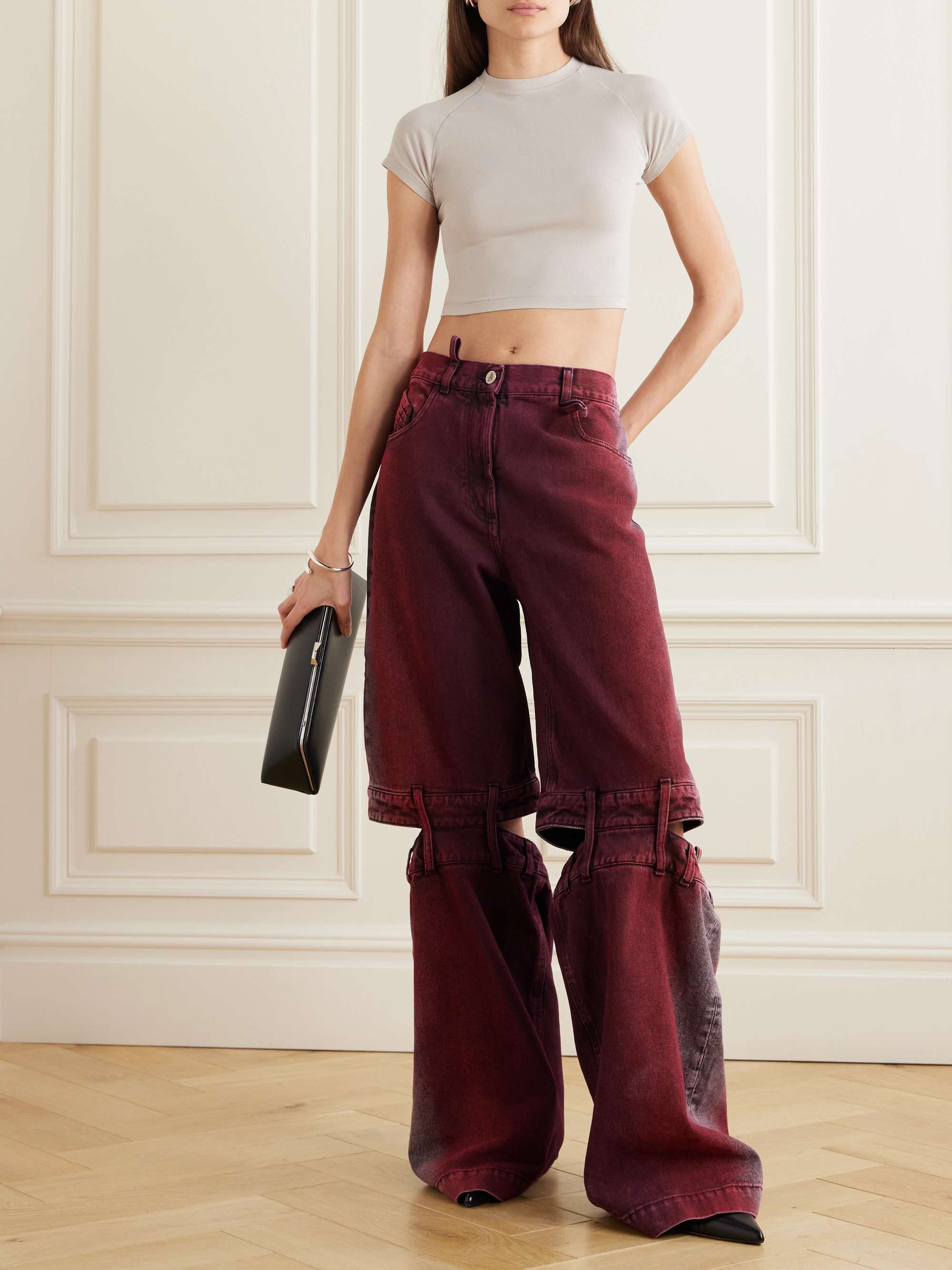 SKIMS New Vintage Cropped Raglan Tshirt Stone NETAPORTER