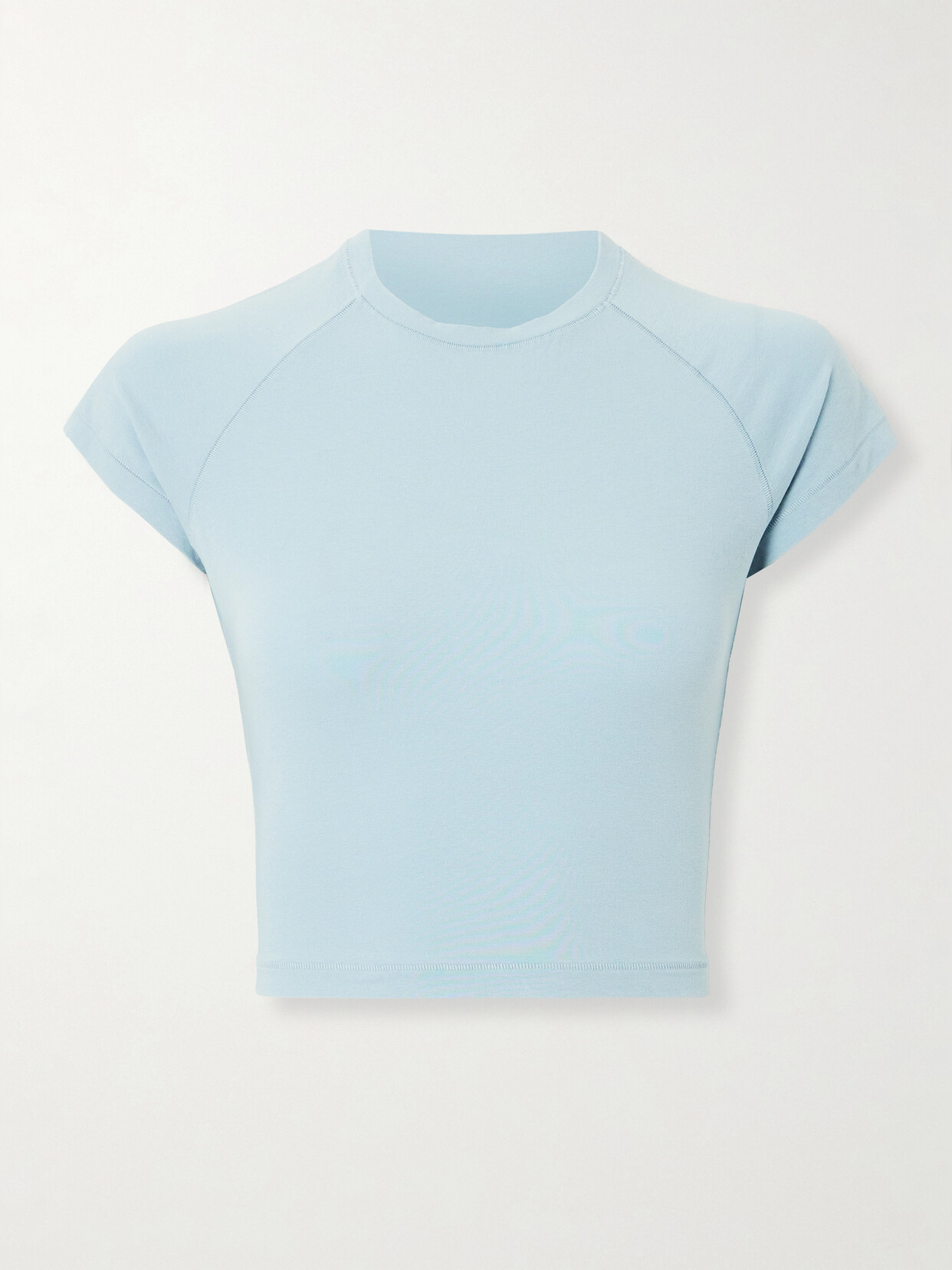 Skims New Vintage Cropped Raglan T-shirt In Blue