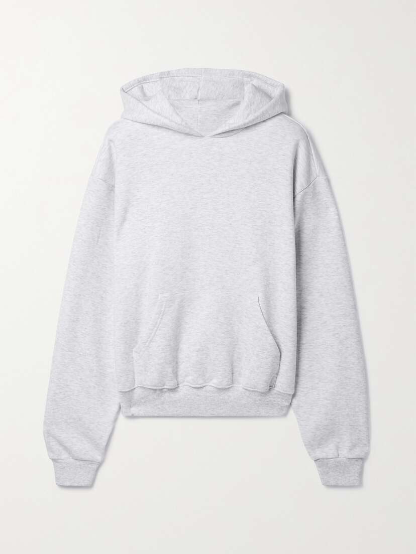 Skims Cotton-blend Fleece Classic Hoodie - Light Heather Gray