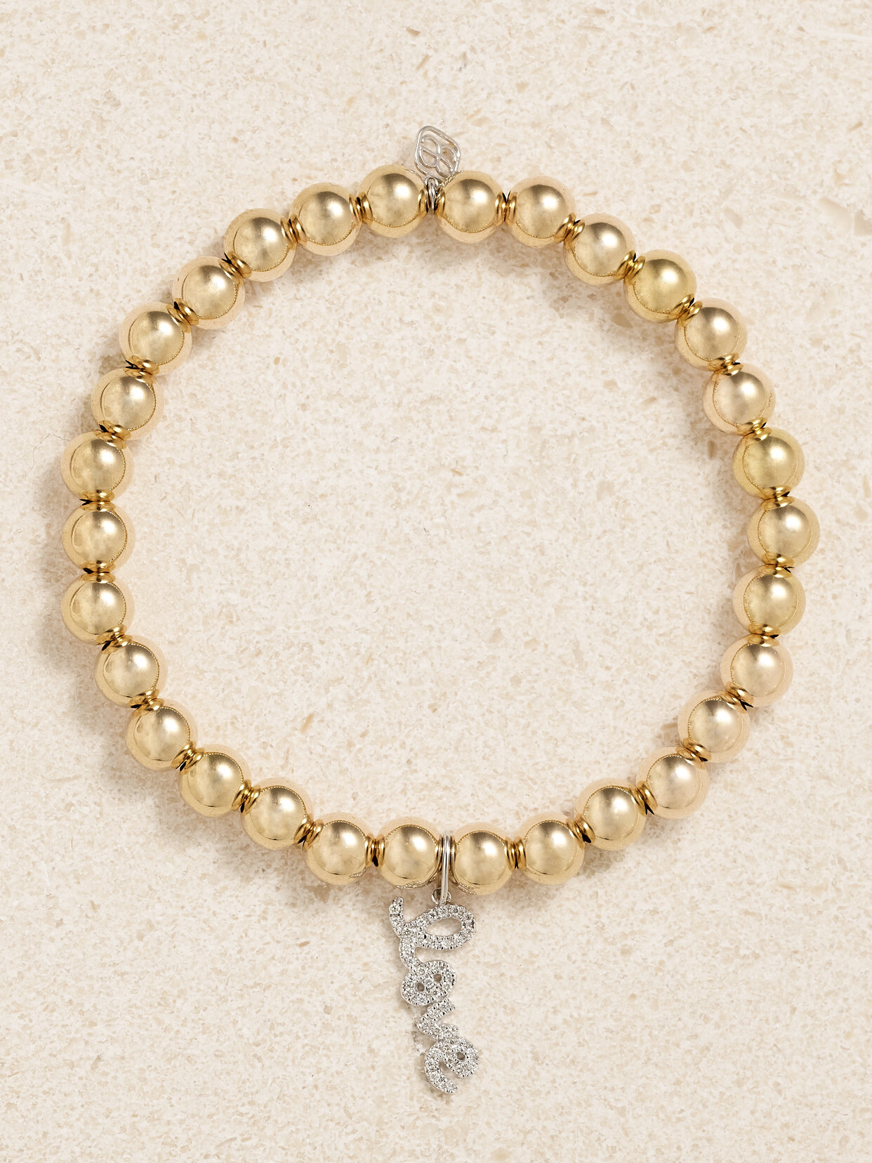 Sydney Evan Love 14-karat Gold Diamond Bracelet