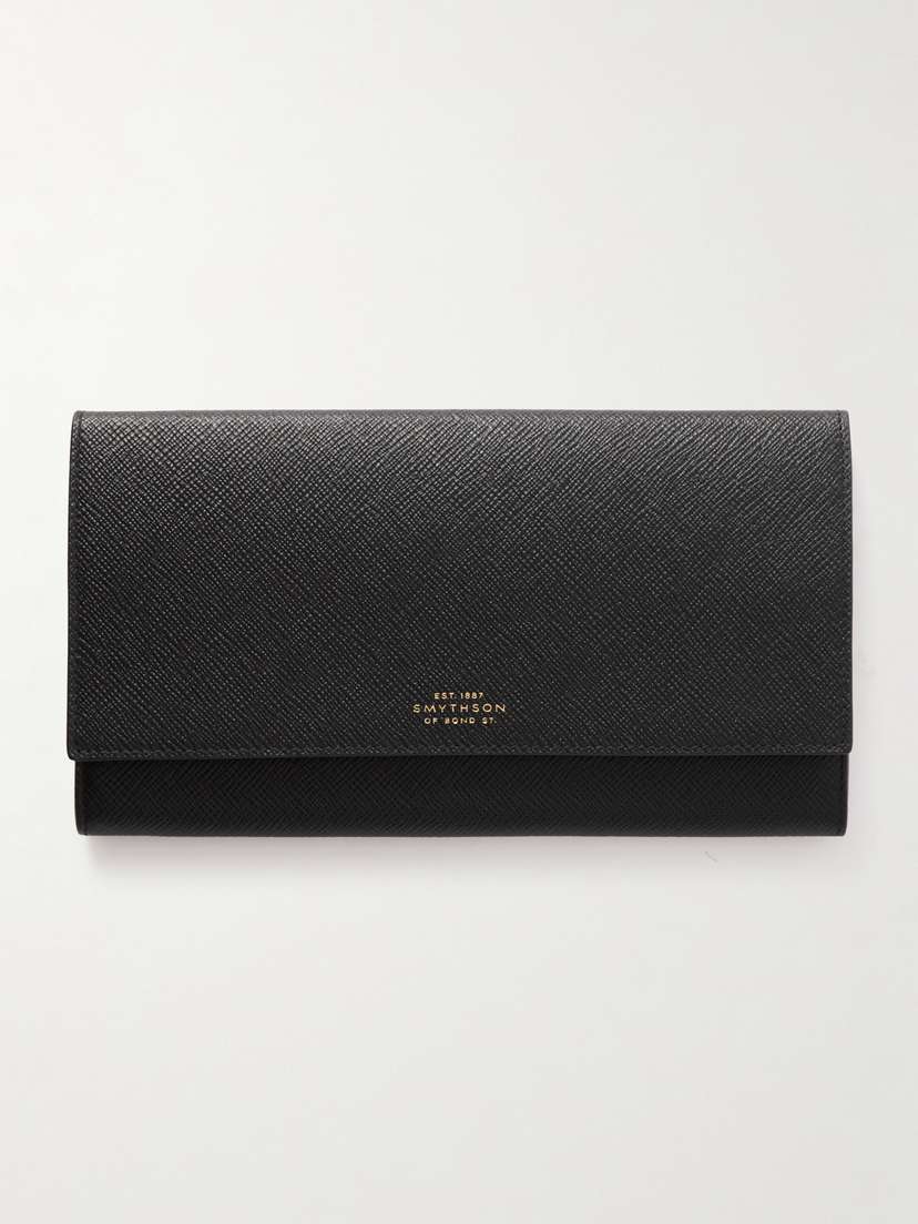 Smythson Marshall Textured-leather Travel Wallet