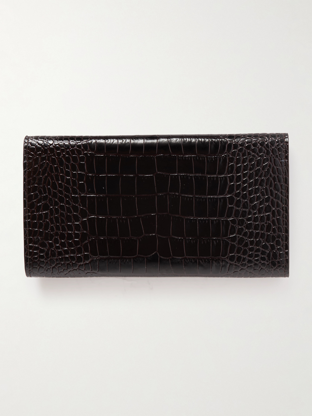 Shop Smythson Marshall Croc-effect Leather Travel Wallet In Unknown