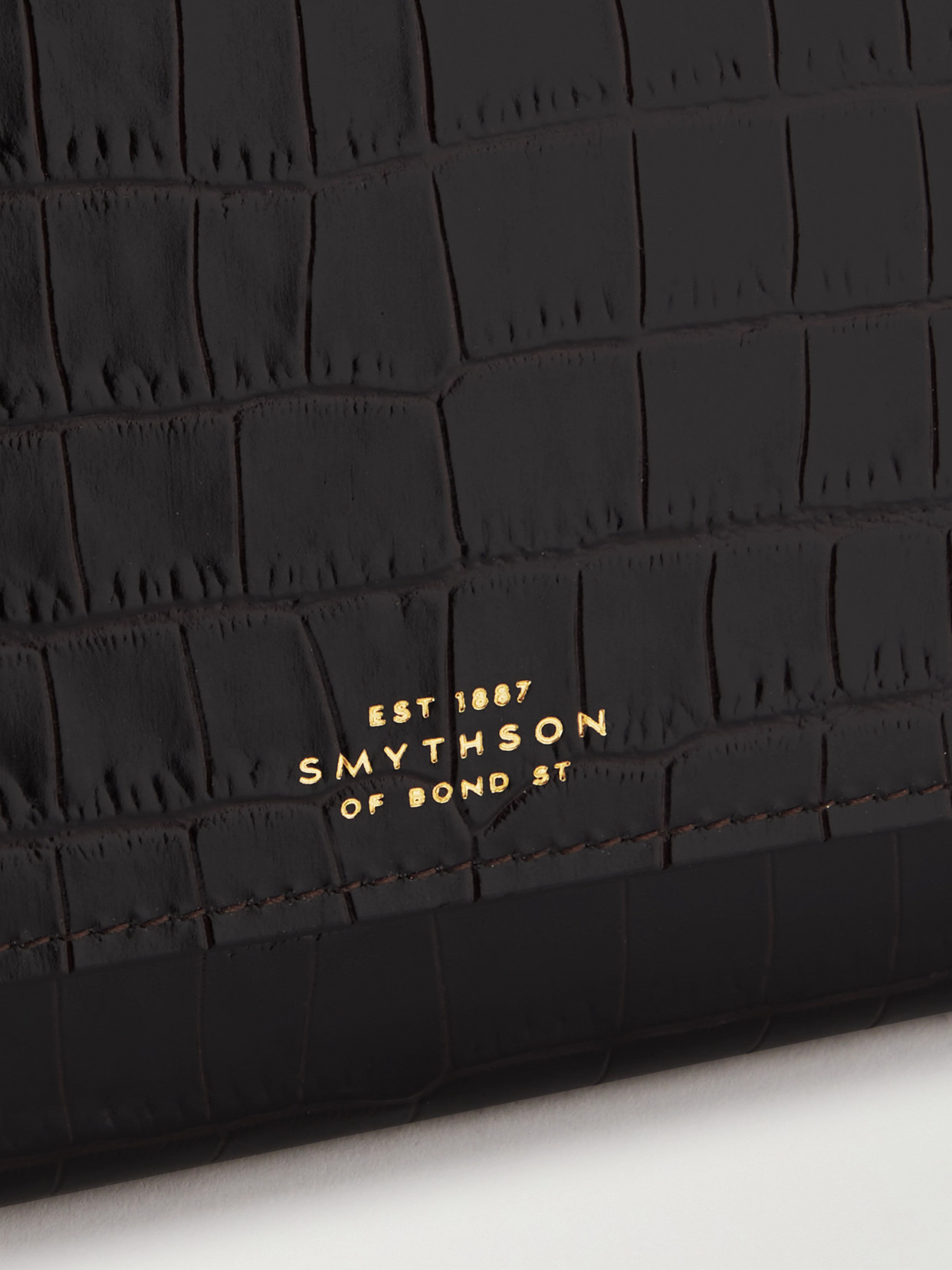 Shop Smythson Marshall Croc-effect Leather Travel Wallet In Unknown