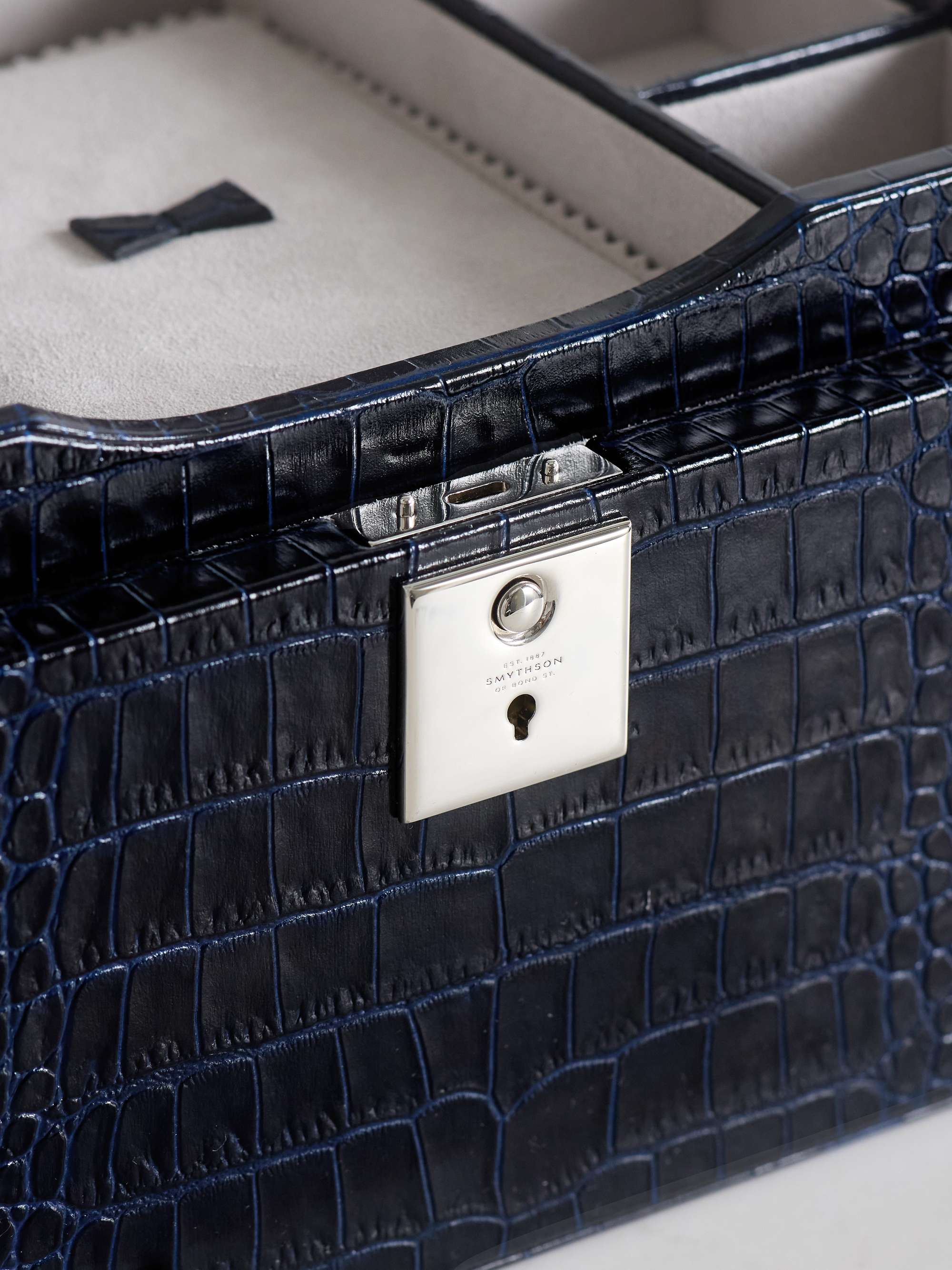 SMYTHSON クロコ風レザー ジュエリーボックス | NET-A-PORTER